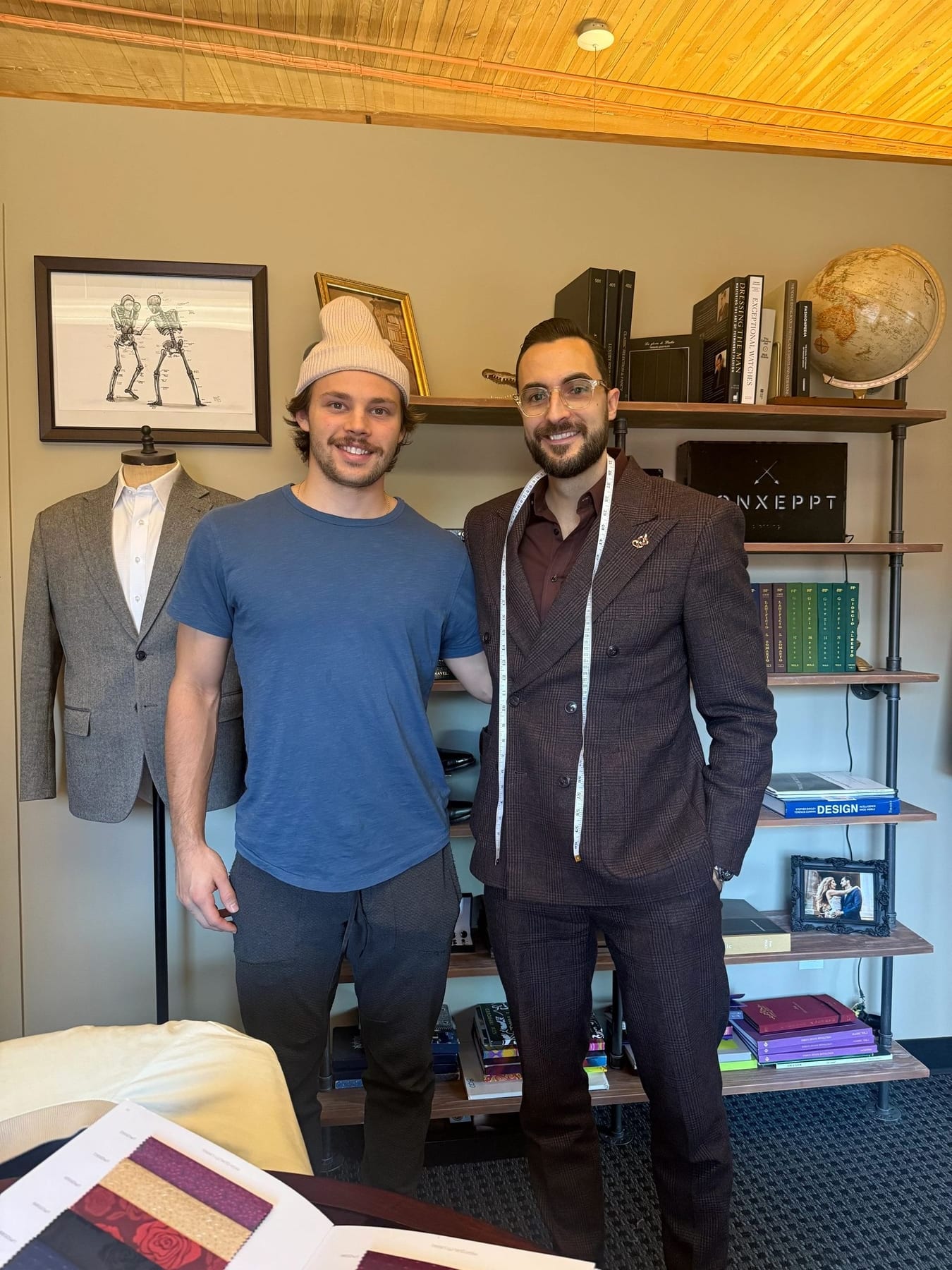 Dave Pavelich with a client inside the Conxeppt atelier